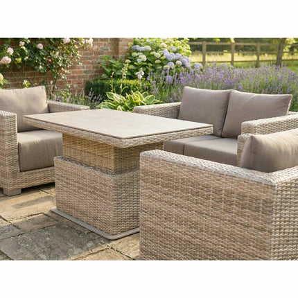 Norfolk Leisure Cunningham 4 Piece Deep Seating Set with Gas Height Adjustable Table – view 2