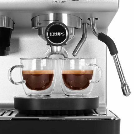 Krups XP801TG0 Precision Steam & Pump Espresso Coffee Machine with Grinder in Black & Stainless Steel – view 2