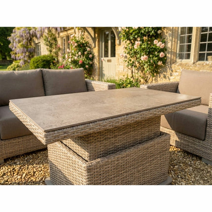 Norfolk Leisure Cunningham 4 Piece Deep Seating Set with Gas Height Adjustable Table – view 3