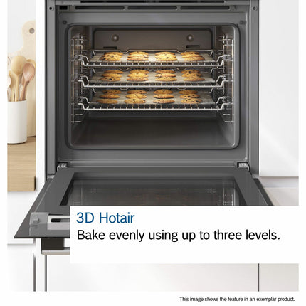 Bosch Series 4 MBA533BS3B Built In Double Oven, A Rated in Silver – view 2