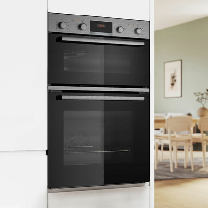 Bosch Series 4 MBA533BS3B Built In Double Oven, A Rated in Silver – view 5