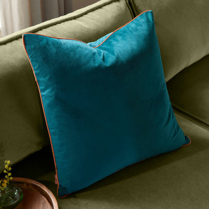 Furn Meridian Velvet Feather Fill Cushion in 8 Colours, 55 x 55 cm – view 5