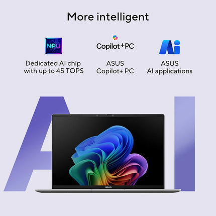 ASUS Vivobook Copilot+ PC, Snapdragon X1, 16GB RAM, 512GB SSD, 16 Inch Laptop, X1607QA-MB005W – view 3
