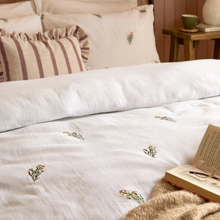 Wylder Josephine Embroidered Muslin Duvet Cover Set, in 4 Sizes – view 3