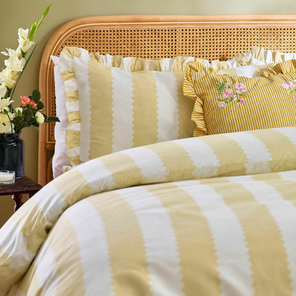 Wylder Birdie Yellow Stripe Duvet Cover Set, in 4 Sizes – view 3