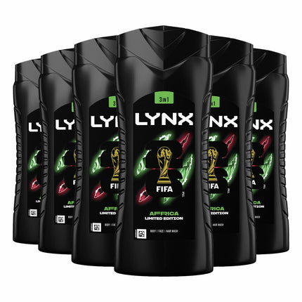 Lynx Africa Shower Gel, 6 x 500ml