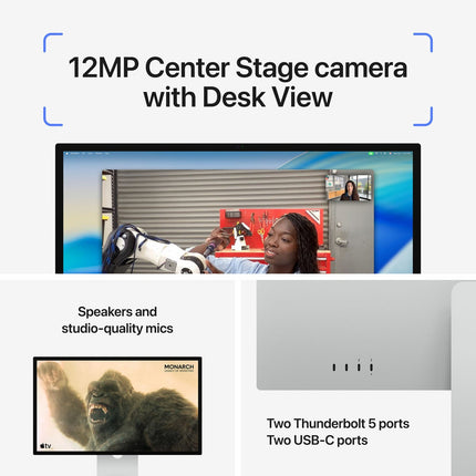 Apple Studio Display, 27 Inch Retina 5K Monitor, Nano-texture Glass, with Tilt adjustable Stand, MFF14B/A – view 4