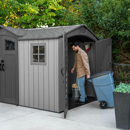 Lifetime 16.5ft x 7ft (4.9 x 2m) Dual Entry Outdoor Storage Shed - Model 60525 – view 5