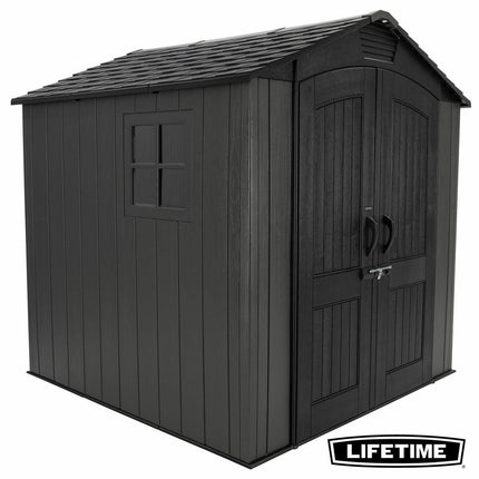 Lifetime 7ft x 7ft (2.1 x 2.1m) Outdoor Storage Shed - Model 60527 – view 8