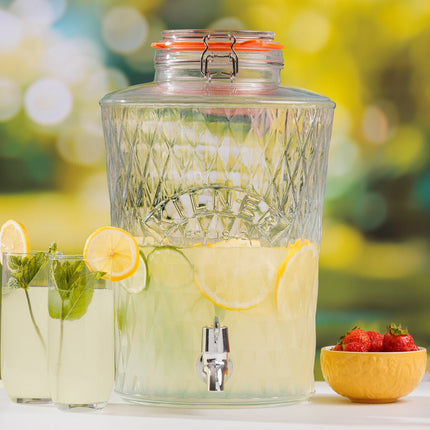 Kilner Diamond Drinks Dispenser, 8 Litre