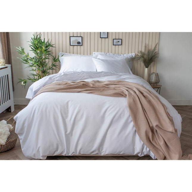 Belledorm Bamboo Cotton Blend White Duvet Cover Set in 4 Sizes – view 2