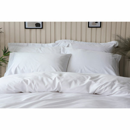 Belledorm Bamboo Cotton Blend White Duvet Cover Set in 4 Sizes – view 3