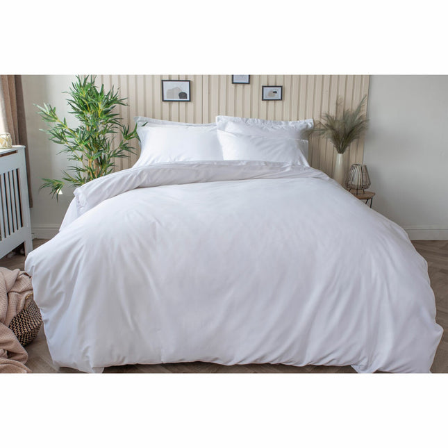 Belledorm Bamboo Cotton Blend White Fitted Sheet in 4 Sizes – view 2