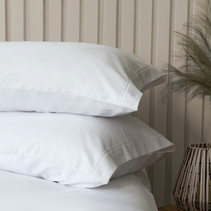Belledorm Bamboo Cotton Blend White Duvet Cover Set in 4 Sizes – view 4