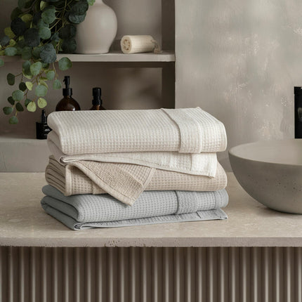 Welhome 100% Cotton Waffle Bath Towel, in 3 Colours