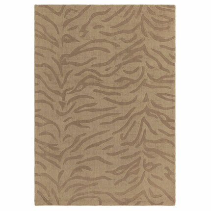 Tigra Animal Print Mocha Rug, in 3 Sizes – view 8