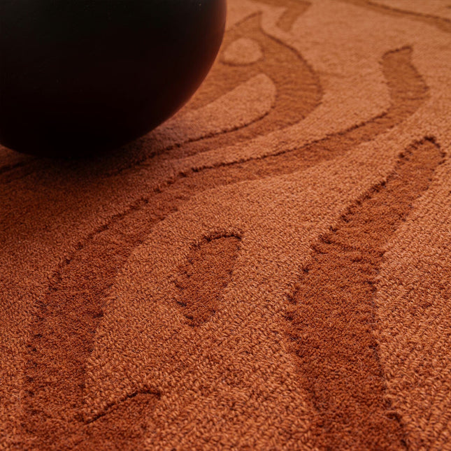Tigra Animal Print Spice Orange Rug, in 3 Sizes – view 2