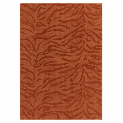 Tigra Animal Print Spice Orange Rug, in 3 Sizes – view 8