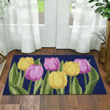 Spring Colourful Hooked Accent Rug in 4 Designs, 56 x 97 cm – view 4