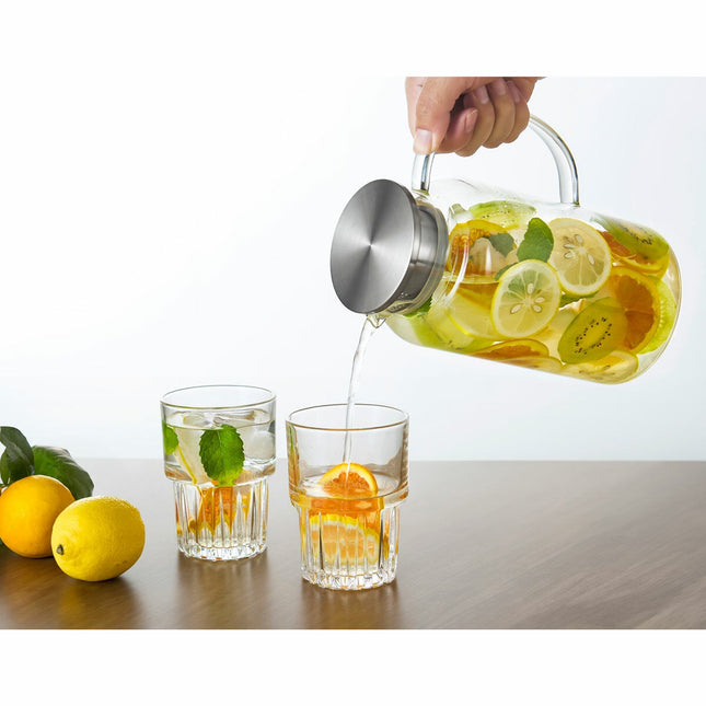 King Crystal Pitcher and Glass Set, 5 Piece – view 2