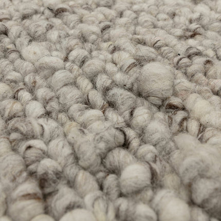 Adler Bouclé Wool Silver Rug, in 3 Sizes – view 7