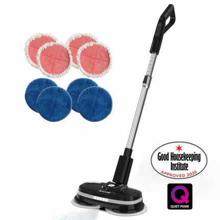 AirCraft PowerGlide Cordless Hard Floor Cleaner & Polisher Black + Extra Set of Pads