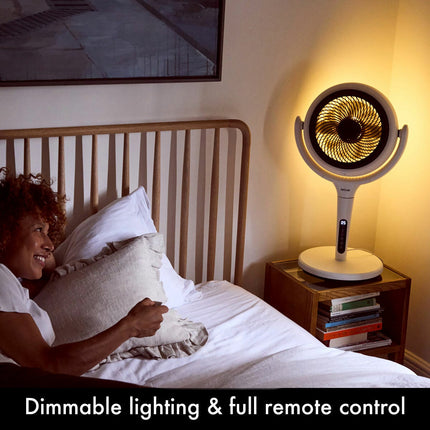 AirCraft LUME Ultra Quiet 2 in 1 Air Circulator Fan With Remote & LED Backlight in Stone White – view 6