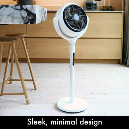 AirCraft LUME Ultra Quiet 2 in 1 Air Circulator Fan With Remote & LED Backlight in Stone White – view 8