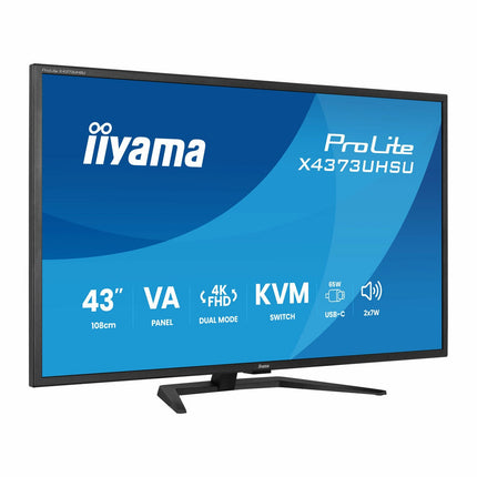 iiyama Prolite 43 Inch 60Hz 4K Ultra HD VA Monitor, X4373UHSU-B2 – view 3