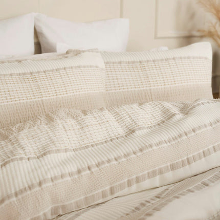Belledorm Rahil Natural Duvet Cover Set, in 4 Sizes – view 3