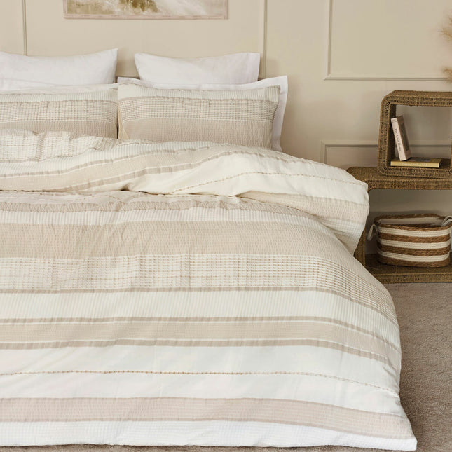 Belledorm Rahil Natural Duvet Cover Set, in 4 Sizes – view 2