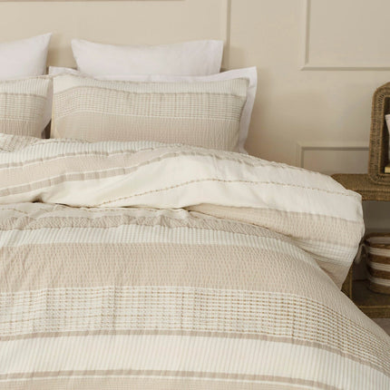 Belledorm Rahil Natural Duvet Cover Set, in 4 Sizes