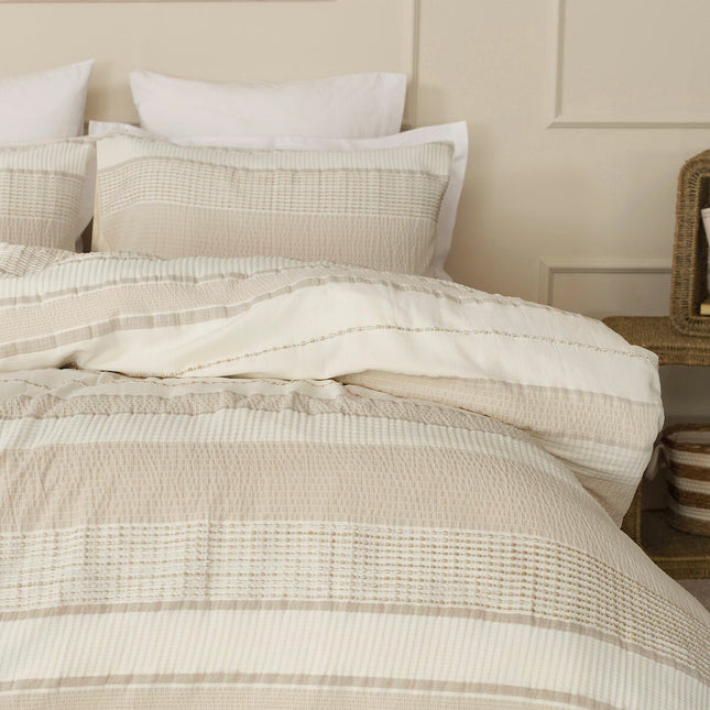Belledorm Rahil Natural Duvet Cover Set, in 4 Sizes