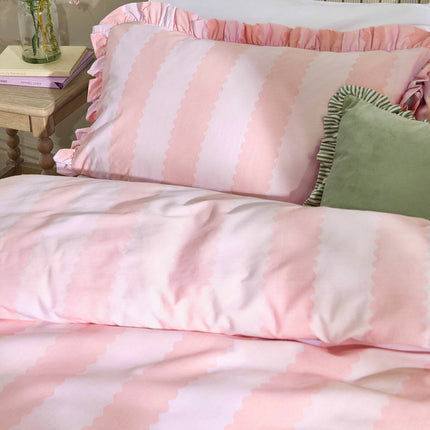 Wylder Birdie Pink Stripe Duvet Cover Set, in 4 Sizes – view 3