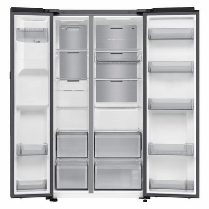 Samsung Series 9 RS90F64EDTEU Side by Side Fridge Freezer, D Rated in Silver