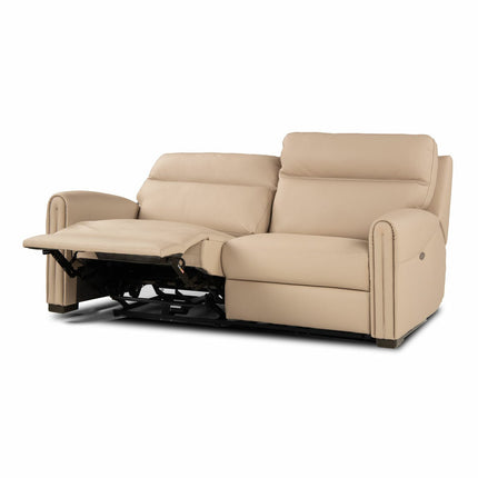 Nicoletti Atlanta Beige Leather Power Reclining Armchair – view 3