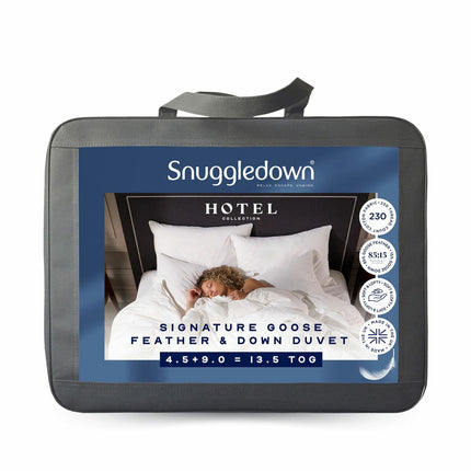 Snuggledown Hotel Signature Goose Feather & Down All Seasons 13.5 Tog Duvet, In 3 Sizes – view 2