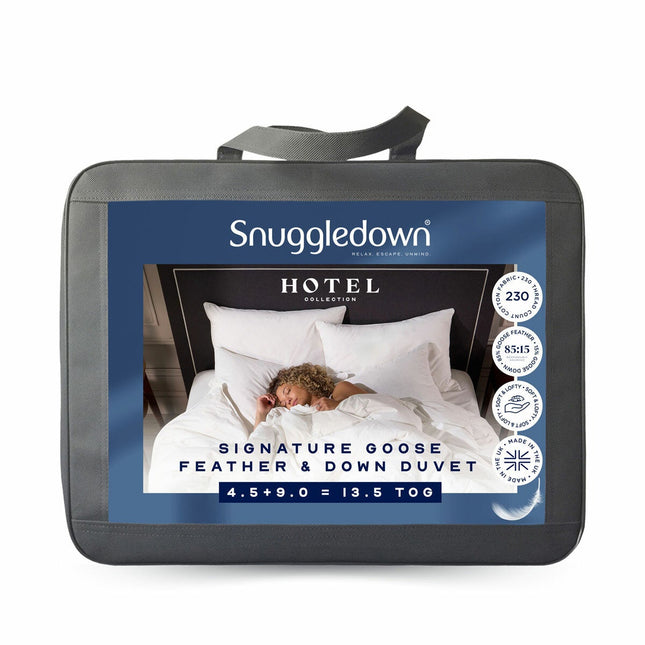 Snuggledown Hotel Signature Goose Feather & Down All Seasons 13.5 Tog Duvet, In 3 Sizes – view 2