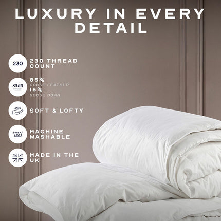 Snuggledown Hotel Signature Goose Feather & Down 10.5 Tog Duvet, In 3 Sizes – view 3