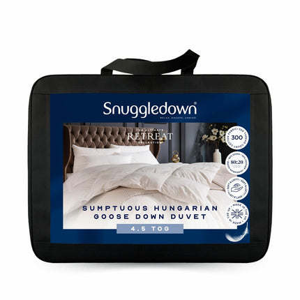 Snuggledown Retreat Hungarian Goose Down 4.5 Tog Duvet in 3 Sizes – view 2