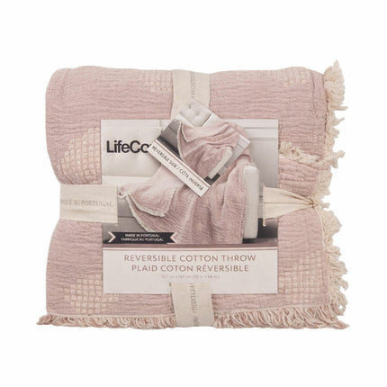 Life Comfort Reversible 100% Cotton Gauze Throw in 3 Colours, 127 x 162 cm – view 4