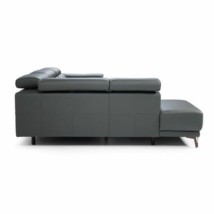 Nicoletti Charleston Blue Leather Power Reclining Corner Sofa with Chaise in 2 Configurations – view 6