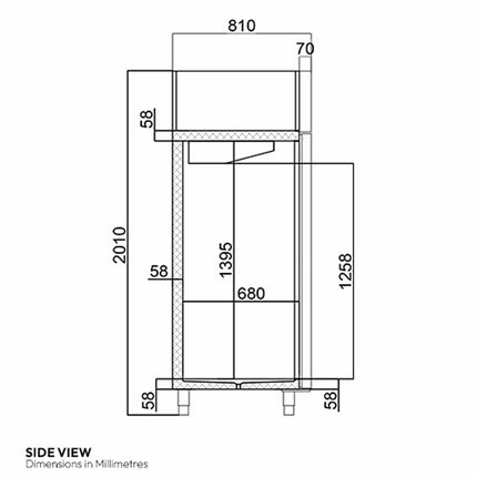 Contender FZU004 Commercial 600L Single Door Catering Freezer, D Rated in Stainless Steel – view 5
