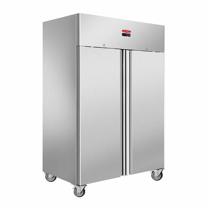 Contender FZU011 Commercial 1200L Double Door Freezer, E Rated in Stainless Steel – view 2