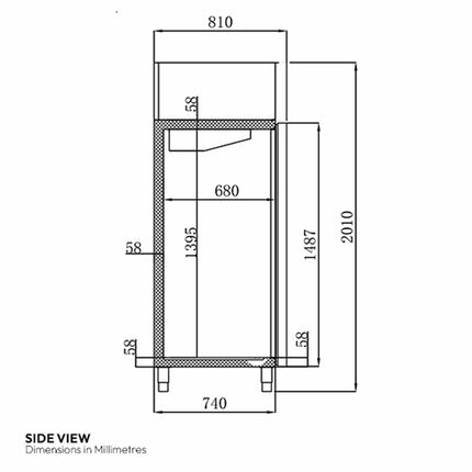 Contender FZU011 Commercial 1200L Double Door Freezer, E Rated in Stainless Steel – view 5