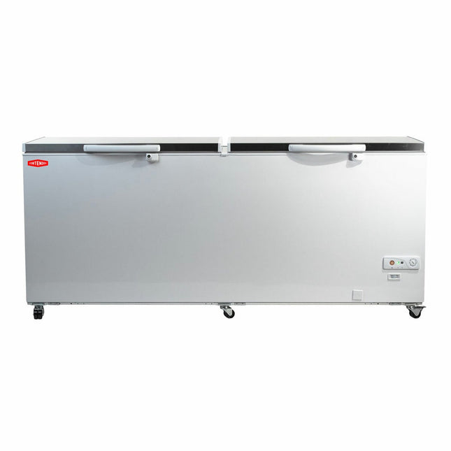 Contender FZC019 Commercial 655L Twin Lid Chest Freezer, D Rated in White – view 2