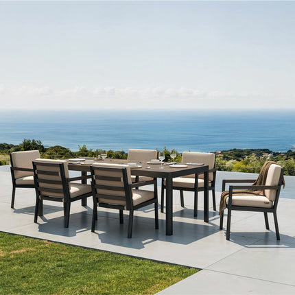 Mirador Prado 7 Piece Deep Seating Dining Set + Cover