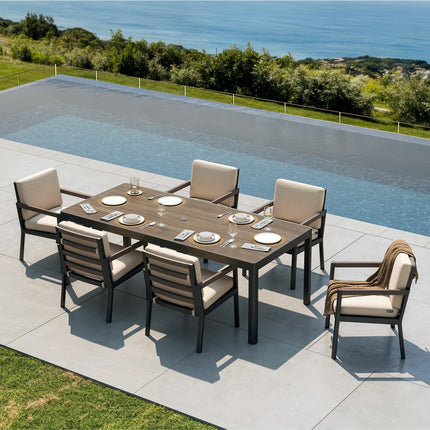 Mirador Prado 7 Piece Deep Seating Dining Set + Cover – view 3