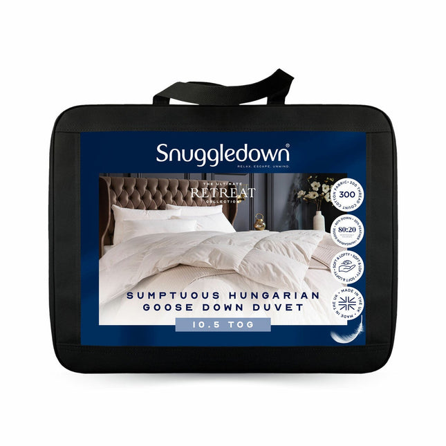 Snuggledown Retreat Hungarian Goose Down 10.5 Tog Duvet in 4 Sizes – view 2