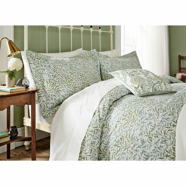 Morris & Co. Willow Boughs Green Duvet Cover Set, in 3 Sizes – view 2